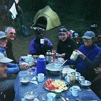 Breakfast in the Mweka camp