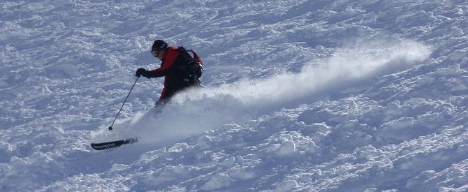 Epic off piste conditions on the Grands Montets